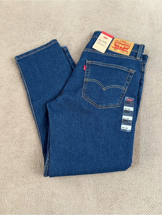 Levi's Other - Levi’s 502 Men’s 34x30 Regular Fit Mid Rise Taper Leg Dark Wash Denim Jeans NWT